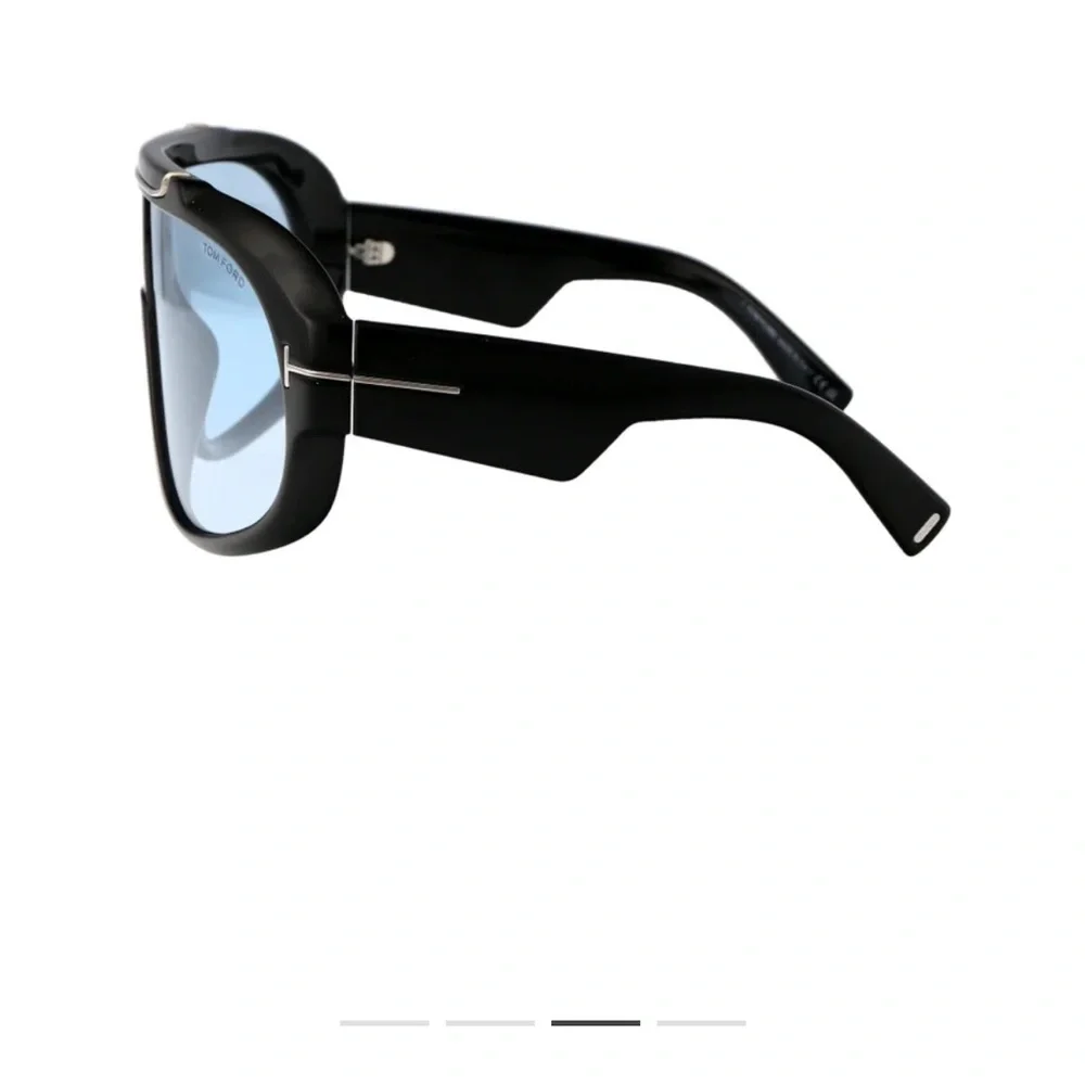 Tom Ford Black and Blue Shield Sunglasses - Picture 3 of 7